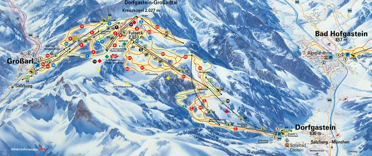 Dorfgastein Piste Map J Ski