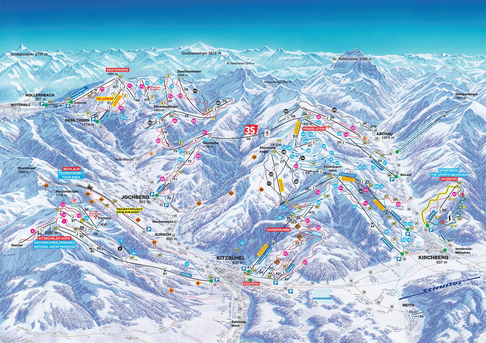 Austria Ski Resorts Map Austria Ski Map Western Europ - vrogue.co