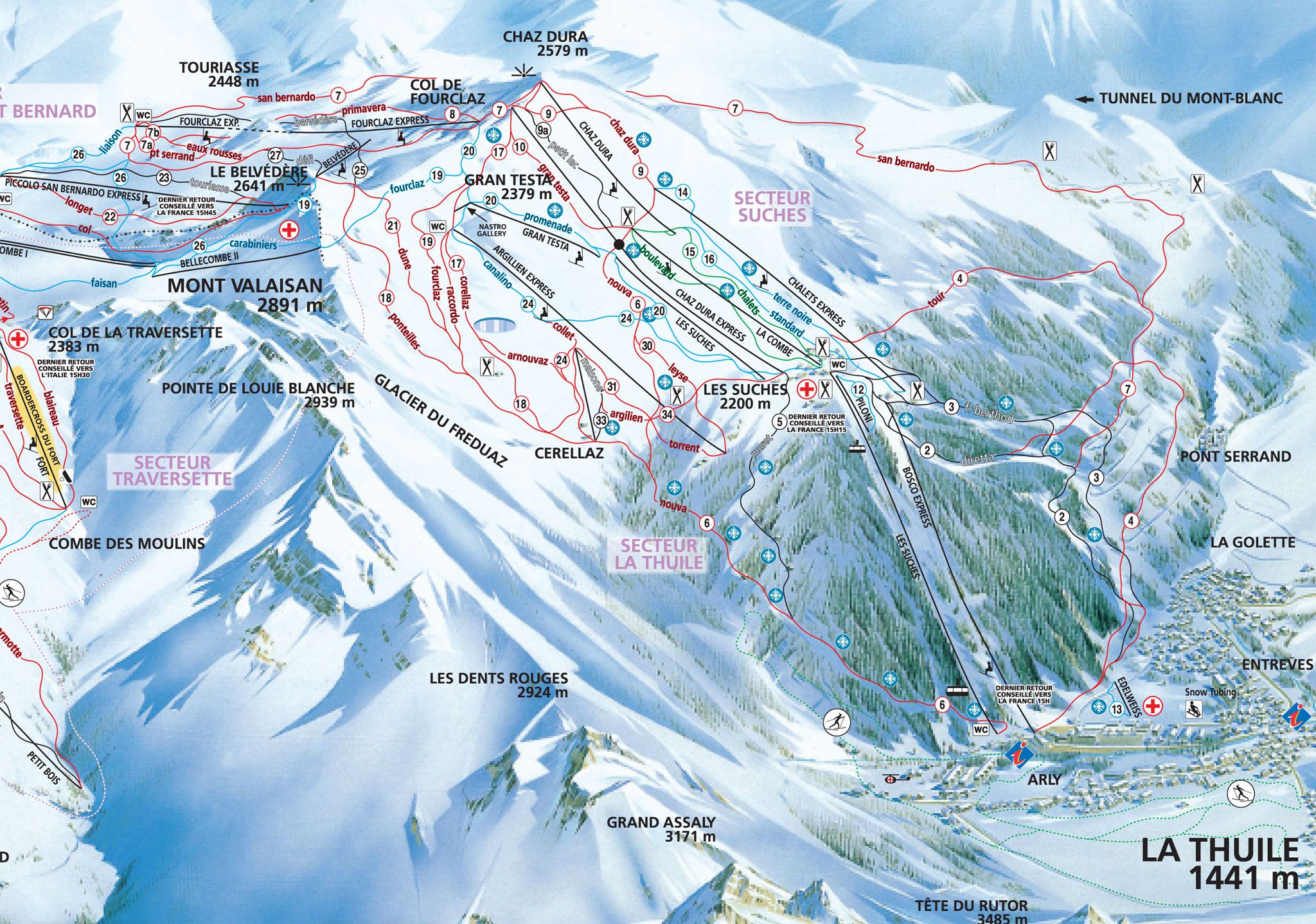 Skiing In Italy Map