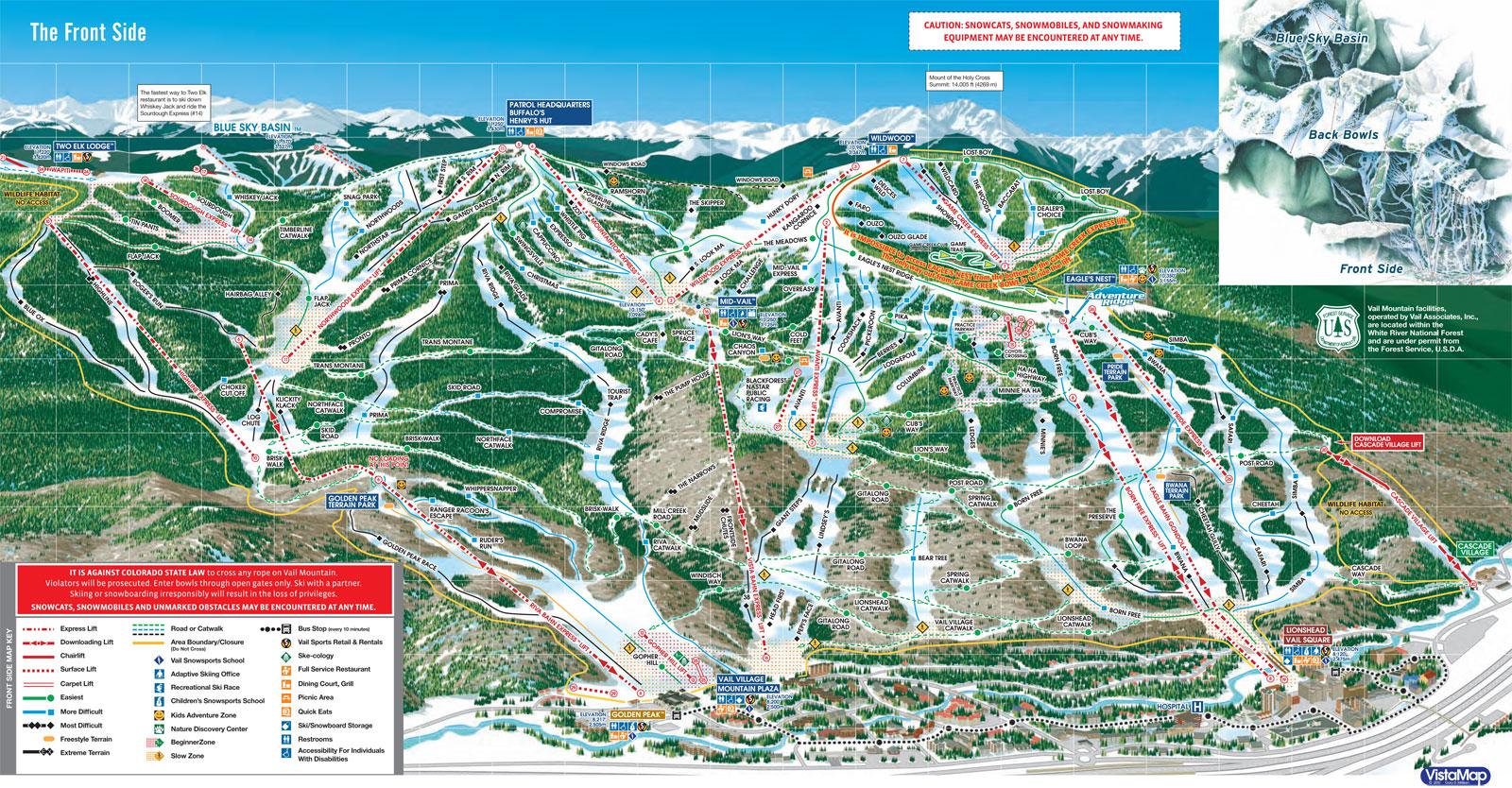 Map United States Ski Resorts Piste Maps of American Ski Resorts