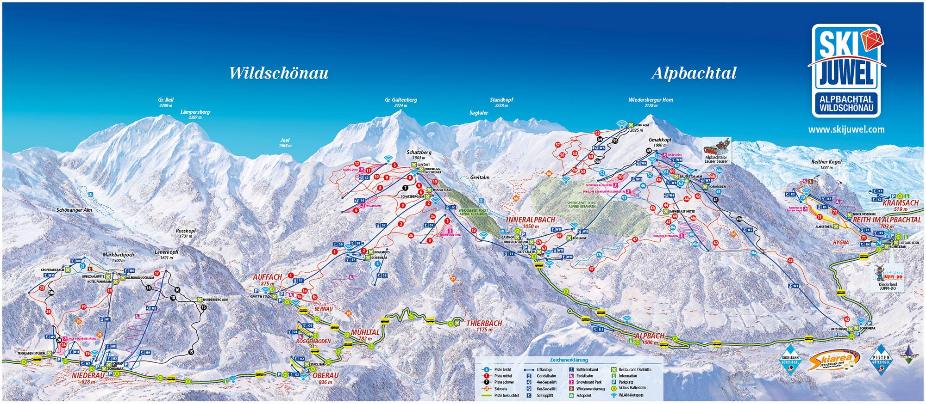 Ski Juwel Alpbachtal Wildschönau Piste Map