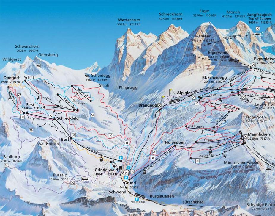 Grindelwald Piste Map