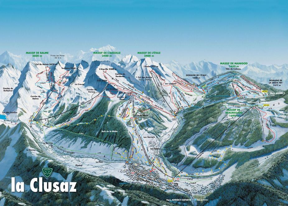 La Clusaz Trail Map