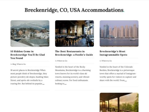 Breckenridge Accommodations