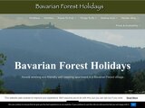 Home page screenshot of Bavarian Forest Holidays