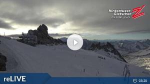 WebCam showing current Snow conditions in Hintertux, ©wtvthmb.feratel.com