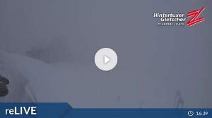 WebCam showing current Snow conditions in Hintertux, ©wtvthmb.feratel.com