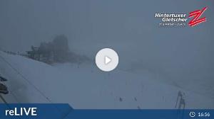 WebCam showing current Snow conditions in Hintertux, ©wtvthmb.feratel.com