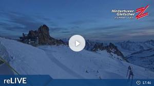 WebCam showing current Snow conditions in Hintertux, ©wtvthmb.feratel.com