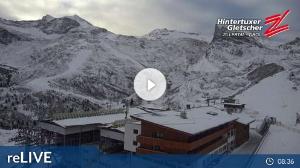 WebCam showing current Snow conditions in Hintertux, ©wtvthmb.feratel.com