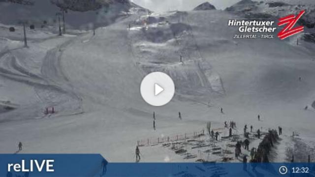 WebCam showing current Snow conditions in Hintertux