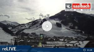 WebCam showing current Snow conditions in Saalbach Hinterglemm, ©wtvthmb.feratel.com