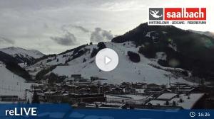 WebCam showing current Snow conditions in Saalbach Hinterglemm, ©wtvthmb.feratel.com