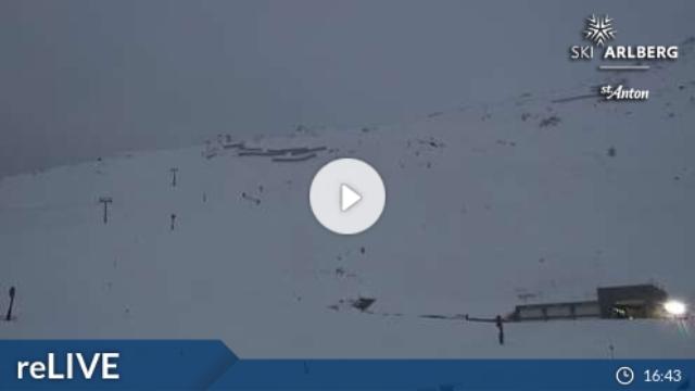 WebCam showing current Snow conditions in St. Anton am Arlberg