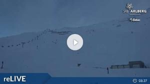 WebCam showing current Snow conditions in St. Anton am Arlberg, ©wtvthmb.feratel.com