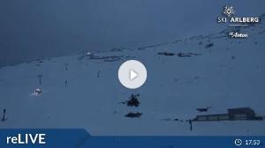 WebCam showing current Snow conditions in St. Anton am Arlberg, ©wtvthmb.feratel.com