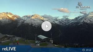 WebCam showing current Snow conditions in St. Anton am Arlberg, ©wtvthmb.feratel.com