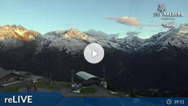 WebCam showing current Snow conditions in St. Anton am Arlberg