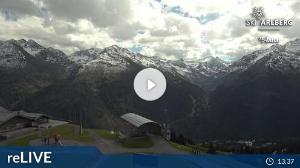 WebCam showing current Snow conditions in St. Anton am Arlberg, ©wtvthmb.feratel.com