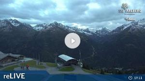 WebCam showing current Snow conditions in St. Anton am Arlberg, ©wtvthmb.feratel.com