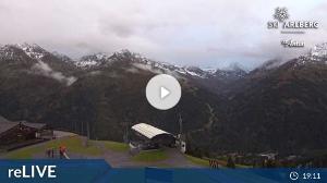 WebCam showing current Snow conditions in St. Anton am Arlberg, ©wtvthmb.feratel.com