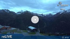 WebCam showing current Snow conditions in St. Anton am Arlberg, ©wtvthmb.feratel.com