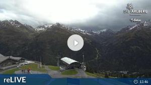 WebCam showing current Snow conditions in St. Anton am Arlberg, ©wtvthmb.feratel.com