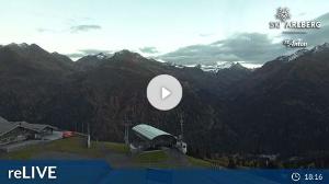 WebCam showing current Snow conditions in St. Anton am Arlberg, ©wtvthmb.feratel.com