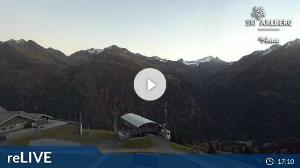 WebCam showing current Snow conditions in St. Anton am Arlberg, ©wtvthmb.feratel.com