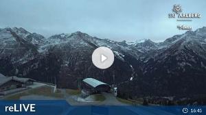 WebCam showing current Snow conditions in St. Anton am Arlberg, ©wtvthmb.feratel.com