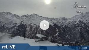 WebCam showing current Snow conditions in St. Anton am Arlberg, ©wtvthmb.feratel.com