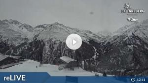 WebCam showing current Snow conditions in St. Anton am Arlberg, ©wtvthmb.feratel.com