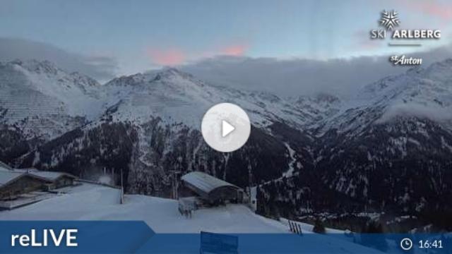 WebCam showing current Snow conditions in St. Anton am Arlberg