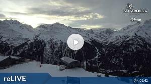 WebCam showing current Snow conditions in St. Anton am Arlberg, ©wtvthmb.feratel.com