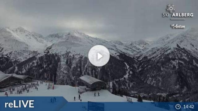 WebCam showing current Snow conditions in St. Anton am Arlberg