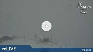 WebCam showing current Snow conditions in St. Anton am Arlberg, ©wtvthmb.feratel.com