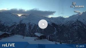 WebCam showing current Snow conditions in St. Anton am Arlberg, ©wtvthmb.feratel.com