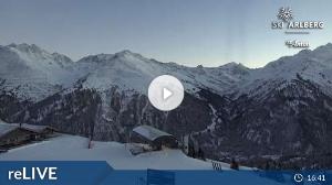 WebCam showing current Snow conditions in St. Anton am Arlberg, ©wtvthmb.feratel.com