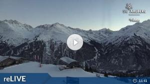 WebCam showing current Snow conditions in St. Anton am Arlberg, ©wtvthmb.feratel.com