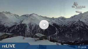 WebCam showing current Snow conditions in St. Anton am Arlberg, ©wtvthmb.feratel.com