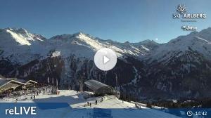 WebCam showing current Snow conditions in St. Anton am Arlberg, ©wtvthmb.feratel.com