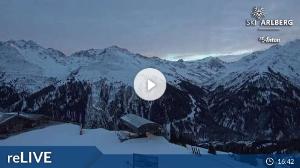 WebCam showing current Snow conditions in St. Anton am Arlberg, ©wtvthmb.feratel.com