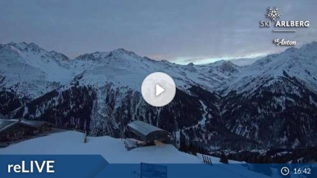 WebCam showing current Snow conditions in St. Anton am Arlberg