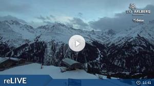 WebCam showing current Snow conditions in St. Anton am Arlberg, ©wtvthmb.feratel.com