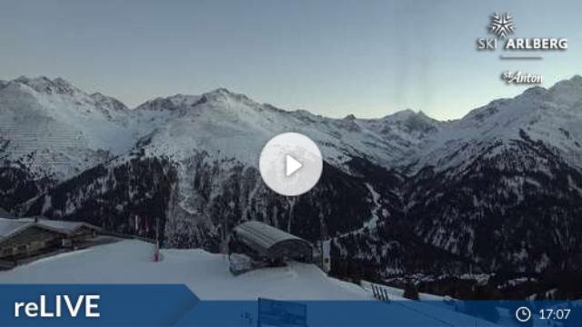 WebCam showing current Snow conditions in St. Anton am Arlberg