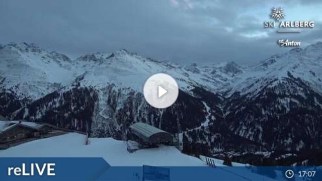 WebCam showing current Snow conditions in St. Anton am Arlberg