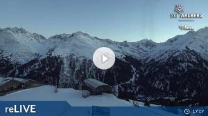 WebCam showing current Snow conditions in St. Anton am Arlberg, ©wtvthmb.feratel.com