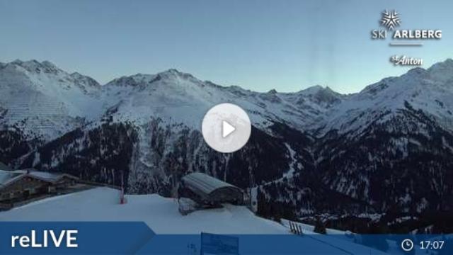 WebCam showing current Snow conditions in St. Anton am Arlberg