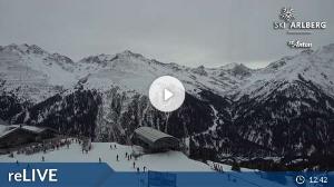 WebCam showing current Snow conditions in St. Anton am Arlberg, ©wtvthmb.feratel.com