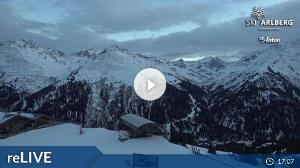 WebCam showing current Snow conditions in St. Anton am Arlberg, ©wtvthmb.feratel.com